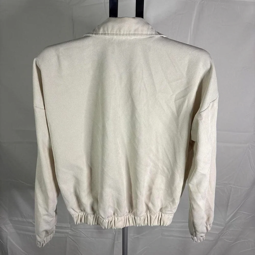 Blu Pepper cream corduroy cropped jacket